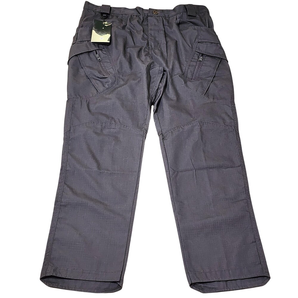 Cargo Pants Mens 36x30 Gray Polyester Cotton Outdoor Hiking Elastic Waist